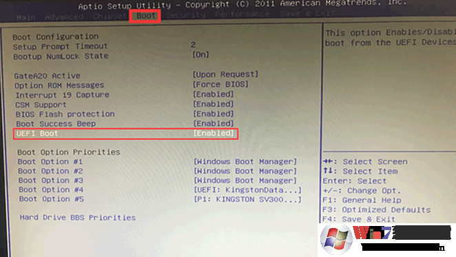 uefi boot”功能開啟 uefi boot”功能開啟