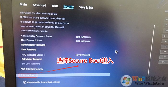 選擇secure Boot回車進(jìn)入 選擇secure Boot回車進(jìn)入