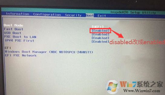 把Fast Boot改成enabled,開(kāi)啟快速啟動(dòng) 把Fast Boot改成enabled,開(kāi)啟快速啟動(dòng)