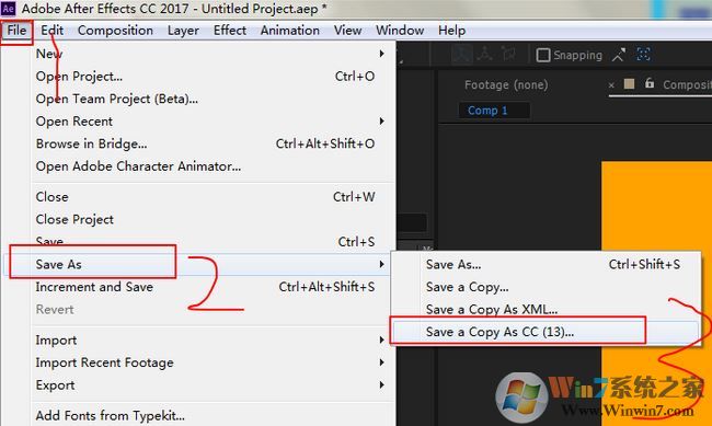 ae 2017保存低版本？ae保存為低版本圖文教程