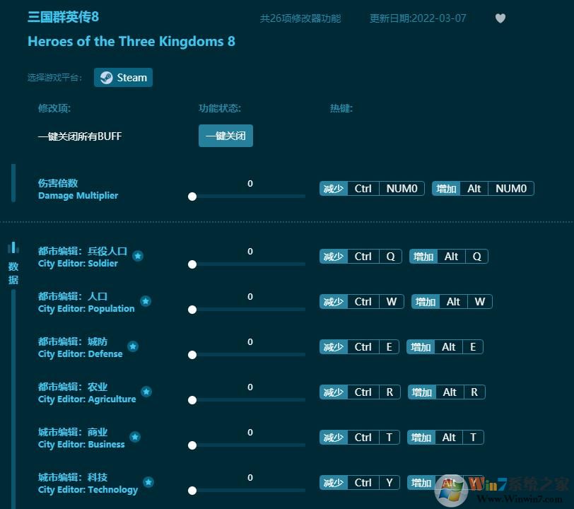 三國群英傳8二十六項(xiàng)修改器
