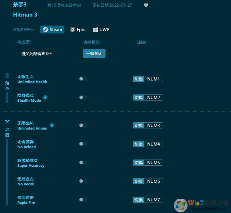 殺手3十項修改器