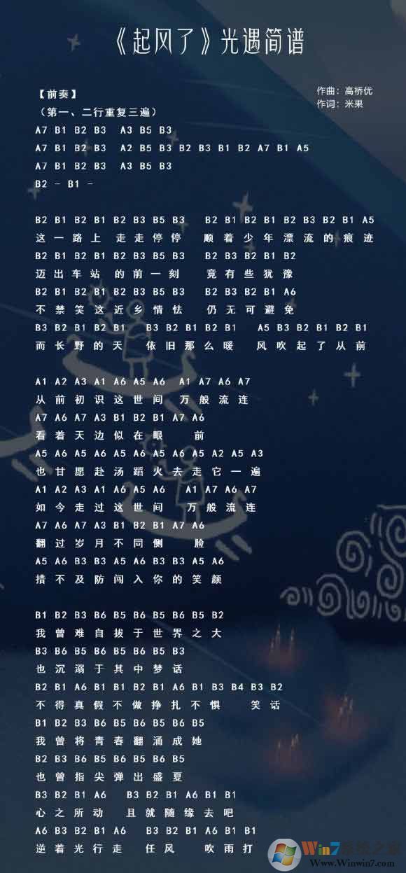 光遇簡(jiǎn)譜《起風(fēng)了》怎么彈？光遇簡(jiǎn)譜大全