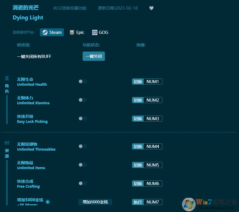 消逝的光芒線上修改器(32項(xiàng)全功能)