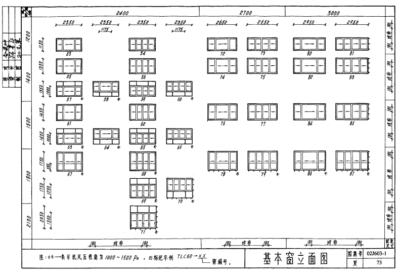 02j603-1鋁合金門(mén)窗圖集