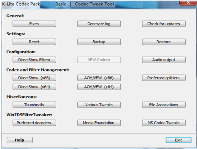K-Lite Codec Pack Basic(PC版)