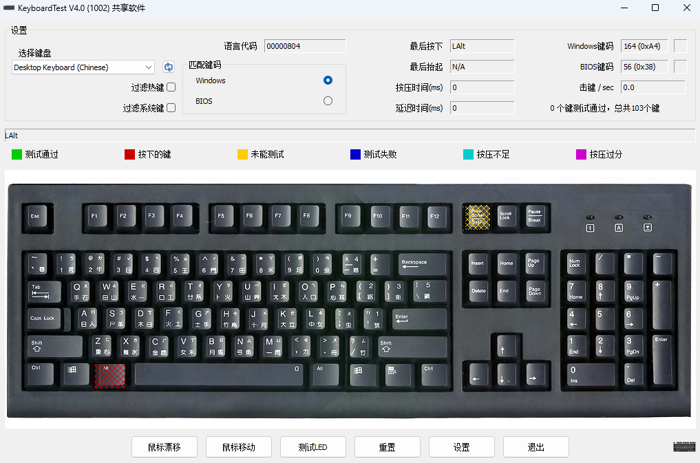 KeyboardTest(鍵盤測(cè)試工具)PC版